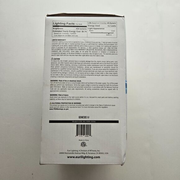 Euri Bulkhead Wall Light LED Cool White Outdoor Non Dimmable Lighting - Picture 5 of 6